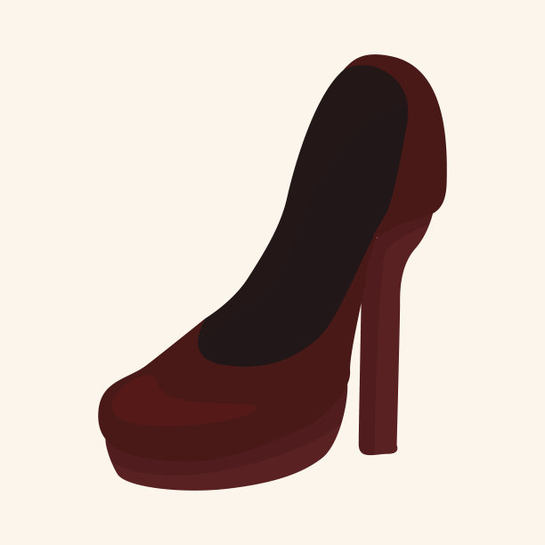 高跟鞋风格主题元素向量，eps图片下载