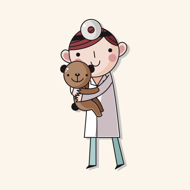 兽医主题元素向量，eps图片下载