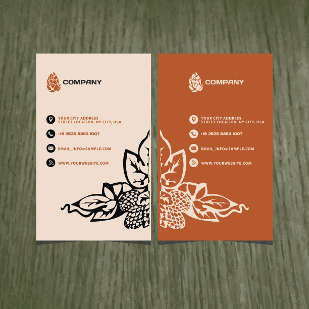 向量啤酒公司名片图片下载