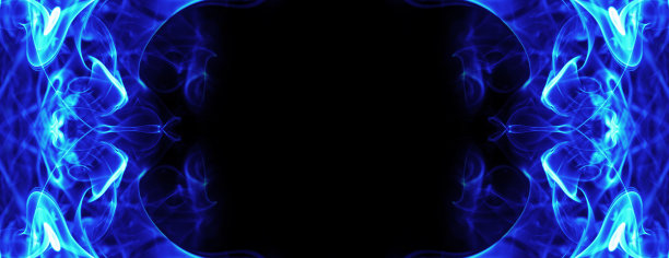 摘要在黑色背景下的火冰能量框架图片下载