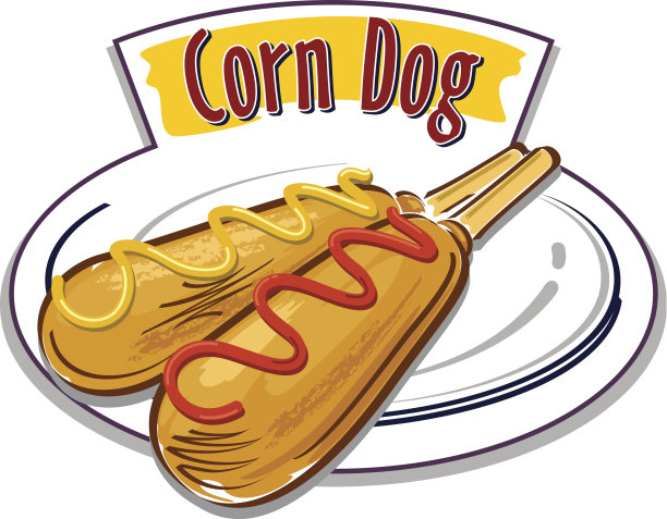 玉米热狗向量图片下载