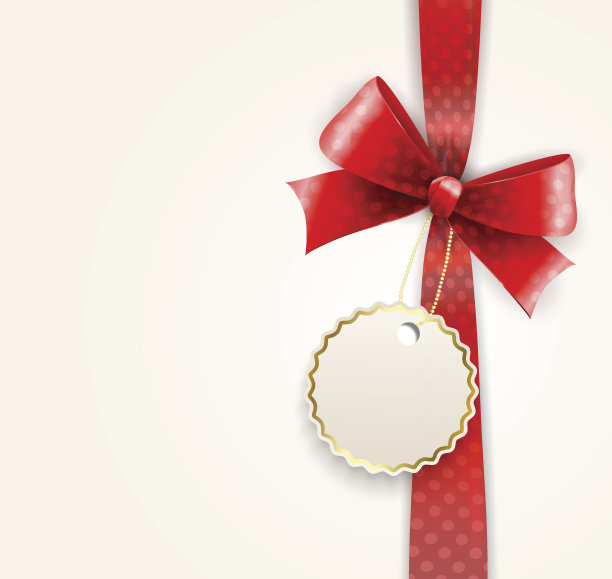 矢量插图孤立红色圆点弓素材图片