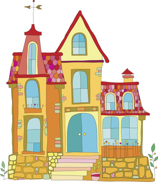 插图在卡通风格的大厦图片下载