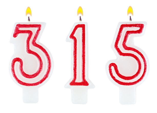 蜡烛编号为315孤立白色图片下载