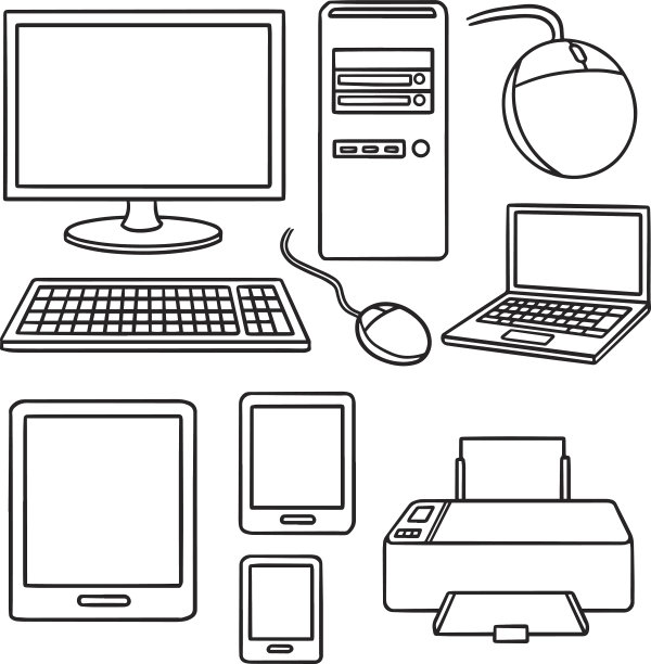 电脑矢量套、智能装置及电脑配件图片下载