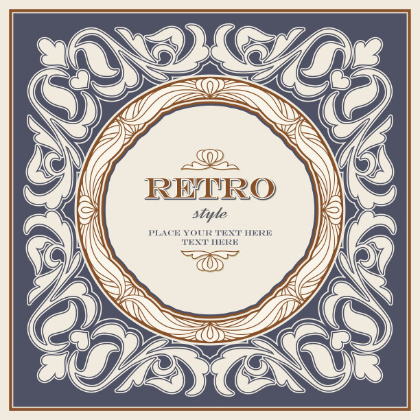 潮人风格贺卡，复古背景图片下载