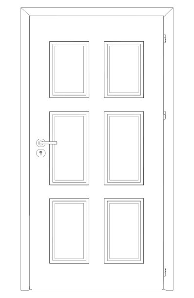 封闭线框门示意图图片下载