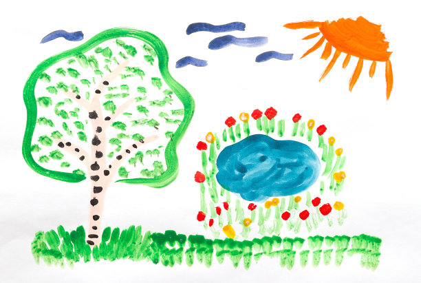 孩子们的画水彩画图片下载