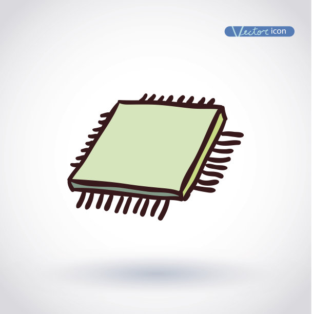 cpu，计算机芯片或微芯片，矢量图。图片下载
