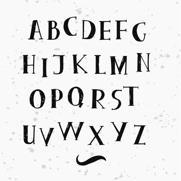 矢量手绘字母。图片下载