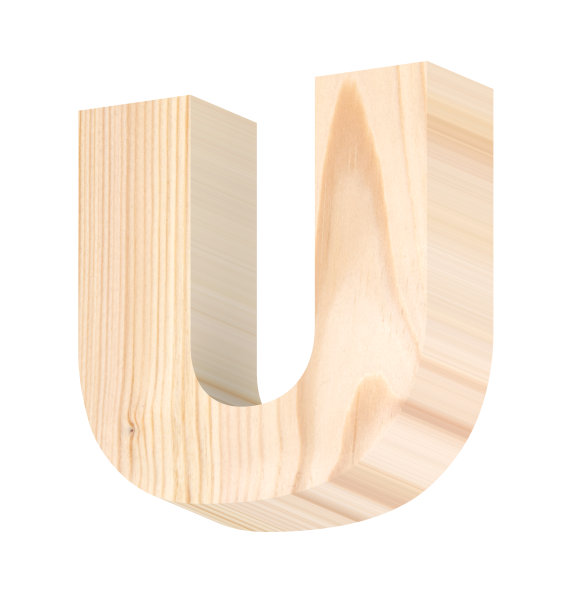 一个字母从松木字母表集孤立在白色。图片下载