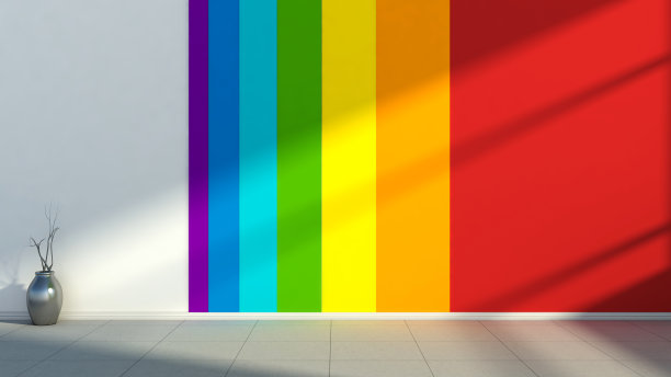 室内有彩虹的颜色图片下载