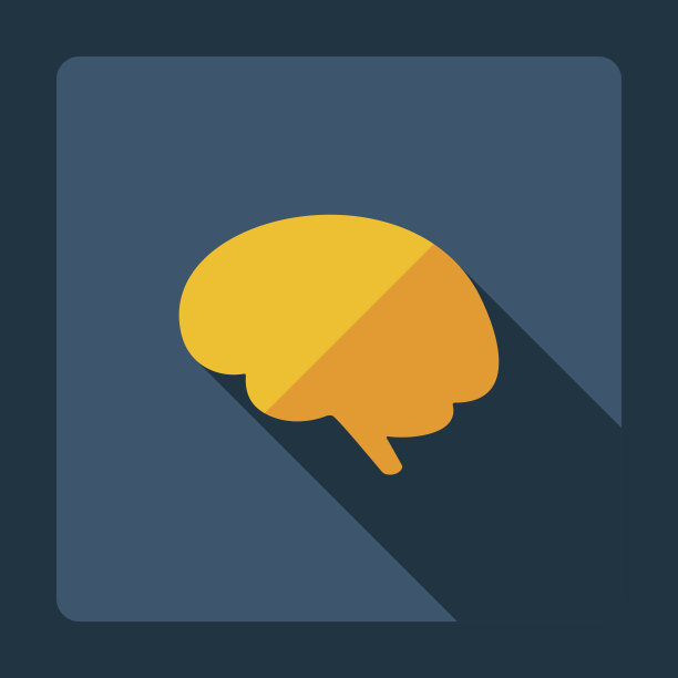 平面现代设计与阴影脑图片下载