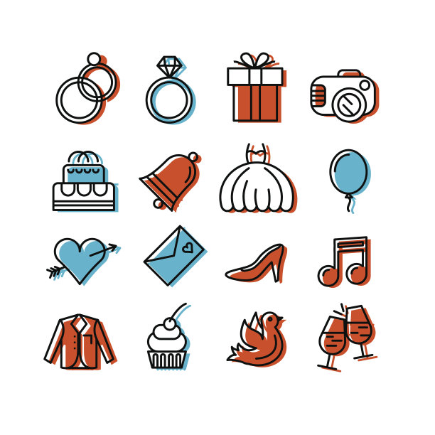 婚礼图标设置图片下载