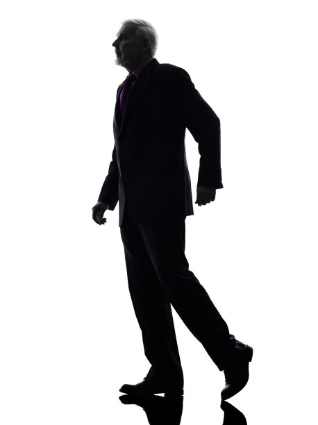 高级商人走剪影图片下载