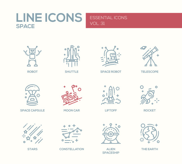 空间线设计图标集图片下载