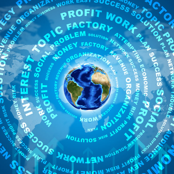 地球和商业词汇图片下载