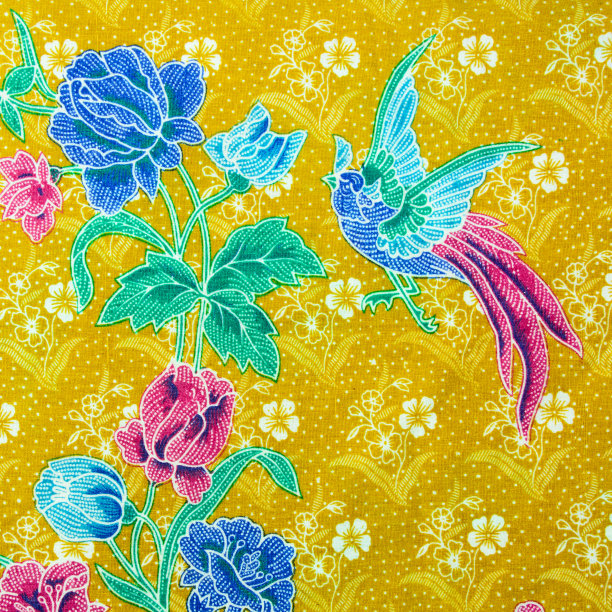 特写复古的挂毯织物图案与古典的形象图片下载