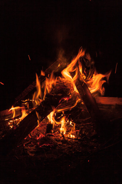 晚上篝火图片下载