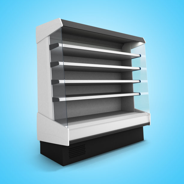 陈列柜制冷照明前视图的梯度背面图片下载