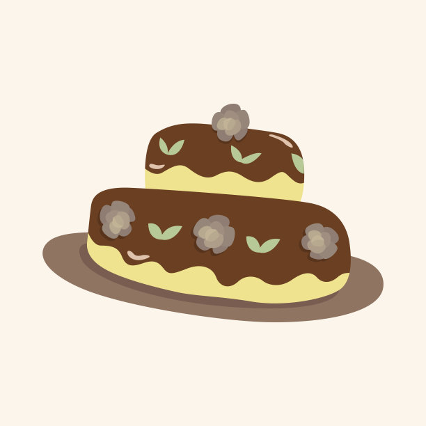 装饰蛋糕主题元素向量，eps10图片下载