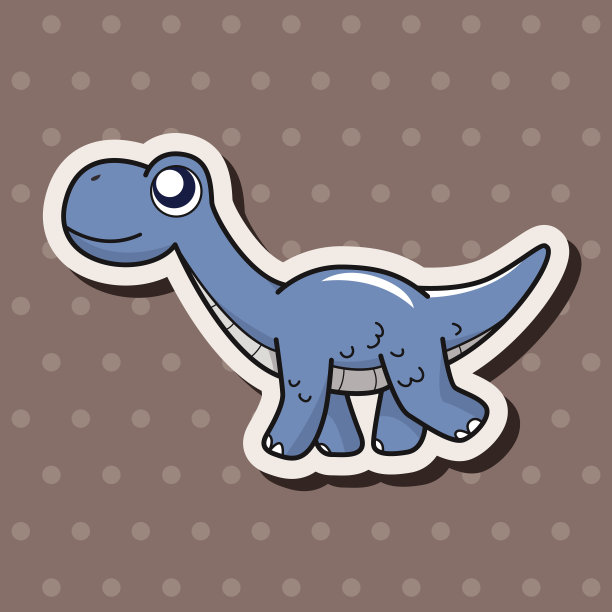 卡通恐龙主题元素向量，eps图片下载