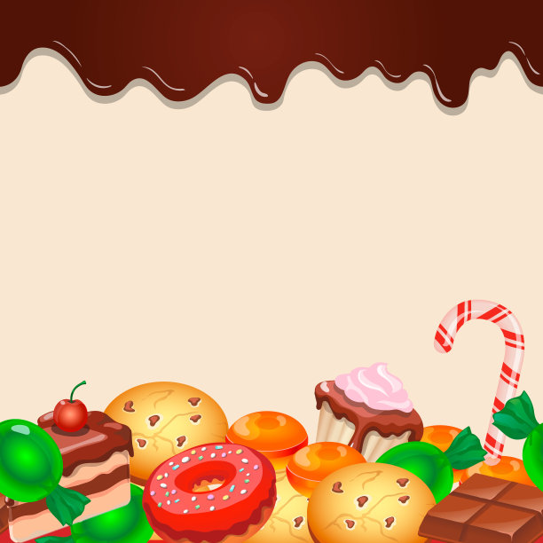 无缝图案彩色糖果糖果和巧克力图片下载