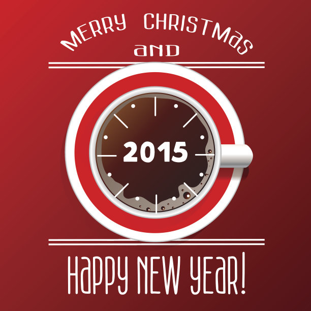 2015年新年复古邀请。向量10每股收益图片下载