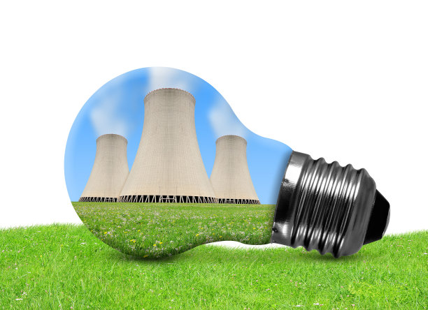灯泡中的核电站图片下载