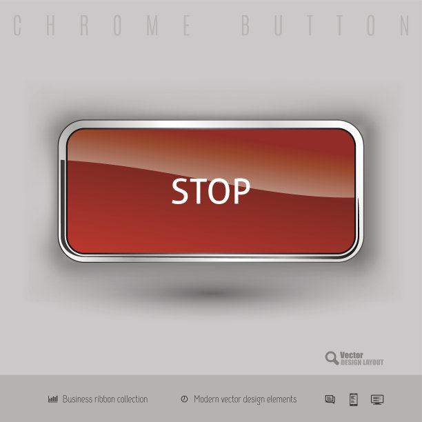 铬按钮与彩色塑料内图片下载