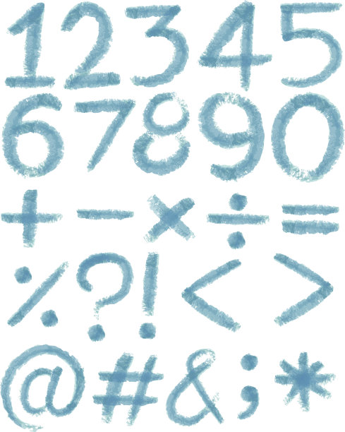 蓝色的数字图片下载