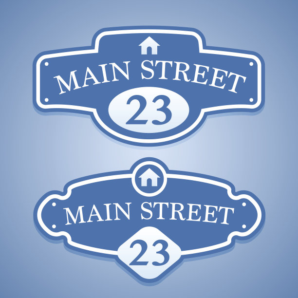 复古风格的房屋铭牌图片下载