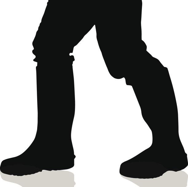 女性脚的矢量剪影。图片下载