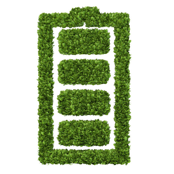 替代生态电池概念与白色背景图片下载