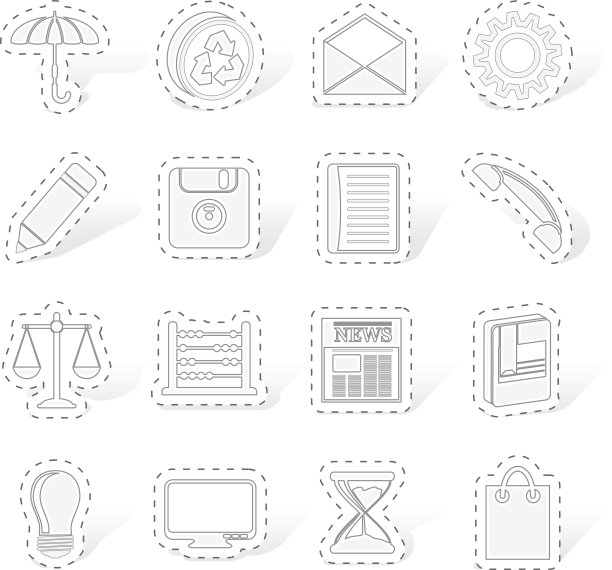 商务和办公室的互联网图标图片下载