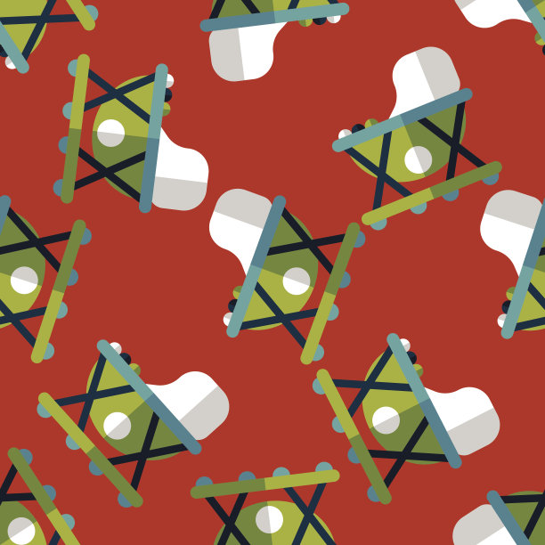 婴儿学步车平面图标，eps10无缝图案背景图片下载