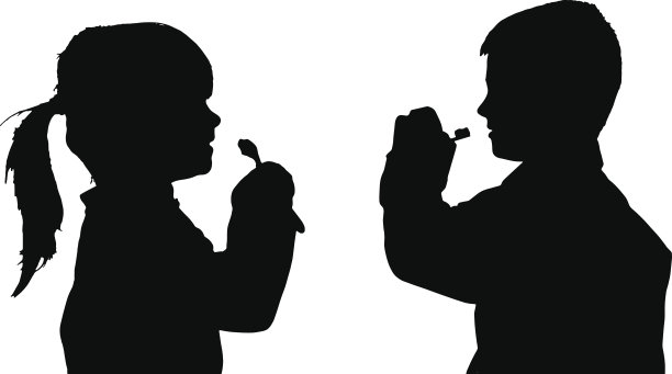 矢量剪影的孩子。图片下载