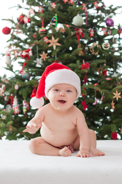 圣诞树宝贝圣诞老人图片下载