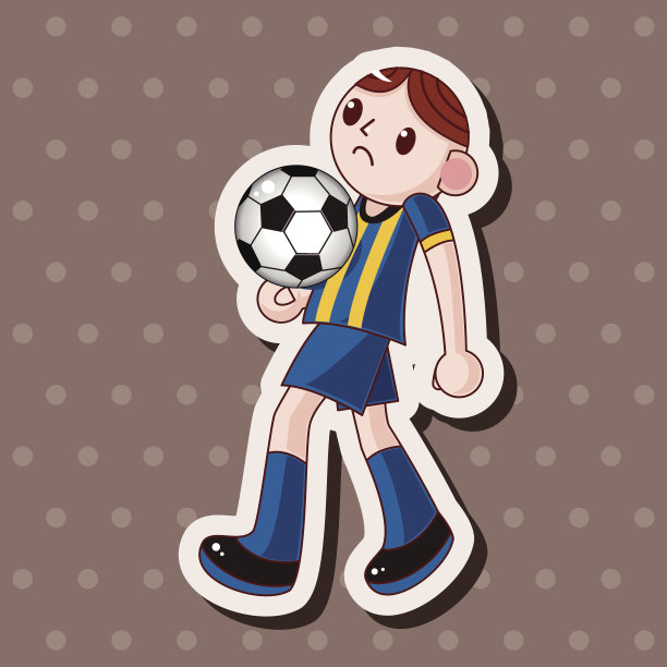 体育足球运动员主题元素向量，eps图片下载