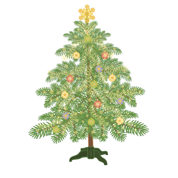 用装饰树装饰的装饰物向量图片下载