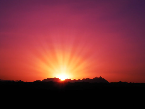 山上的日出图片下载