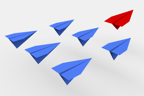 领导的概念。3 d飞机图片下载