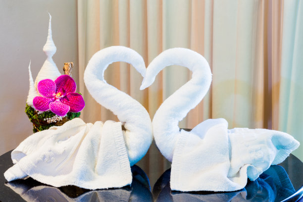 天鹅毛巾图片下载