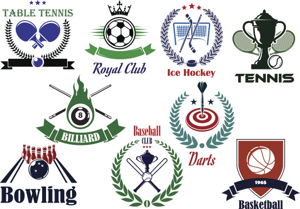 竞技团体运动的纹章标志图片下载