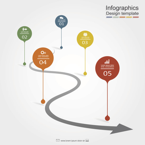 信息图表设计模板。矢量插图。素材图片