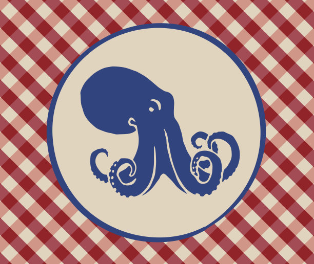 章鱼的经典插图图片下载
