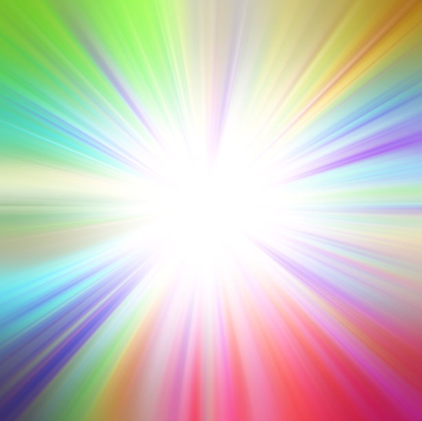 彩虹般的色彩和明亮的内在光芒图片下载