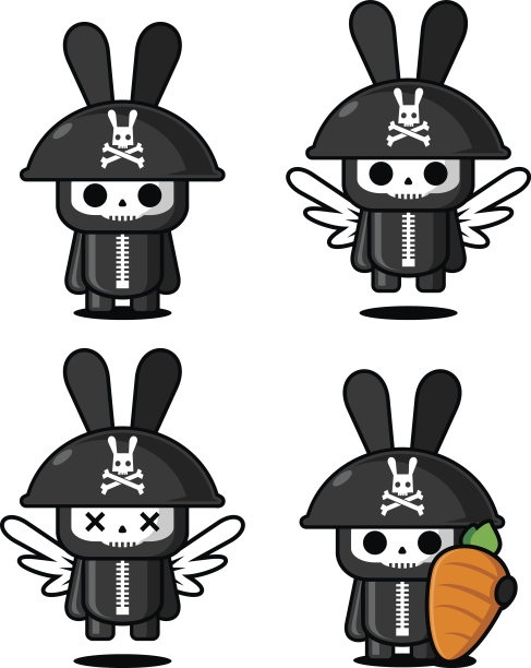 黑色的兔子图片下载