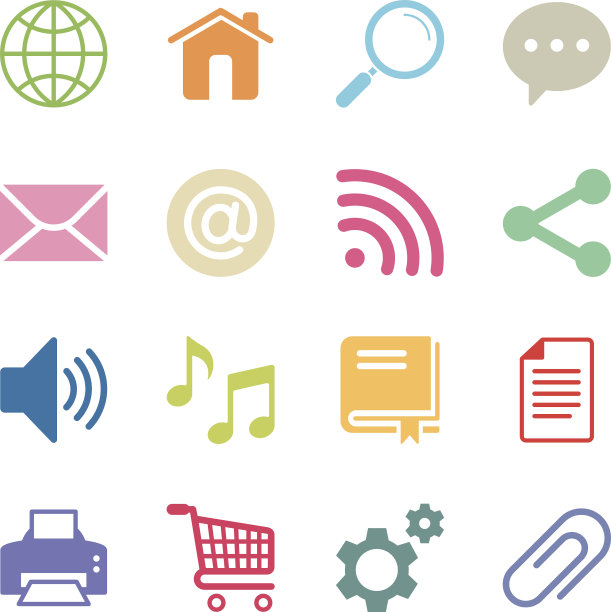 互联网图标设置1 |颜色系列图片下载