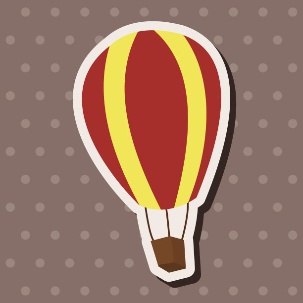 热气球主题元素向量，eps图片下载